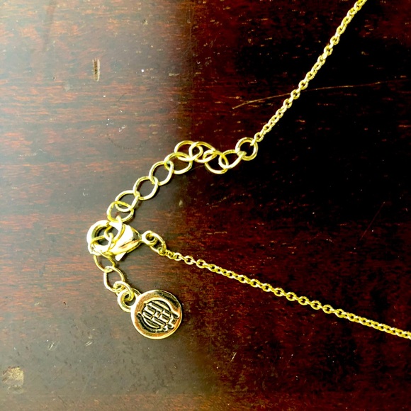 House of Harlow 1960 Rectangular Turquoise and Gold Necklace - Picture 2 of 3